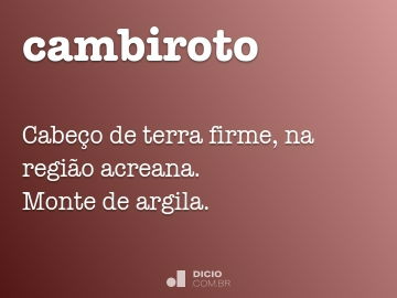 Cambito - Dicio, Dicionário Online de Português