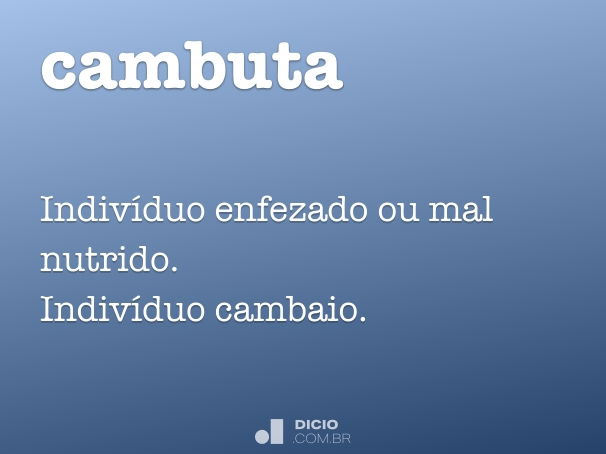 Cambito – Significados e Sinônimos