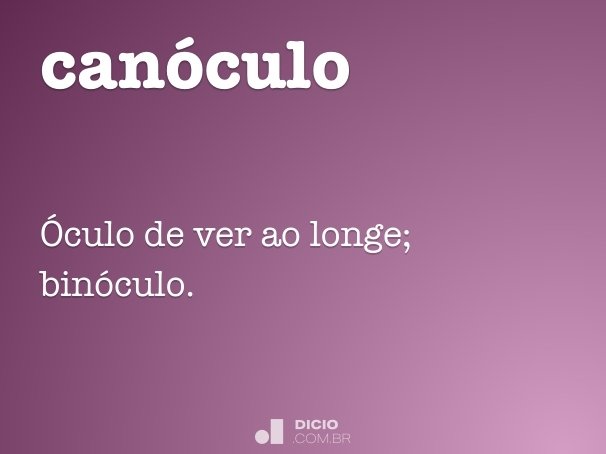 canóculo