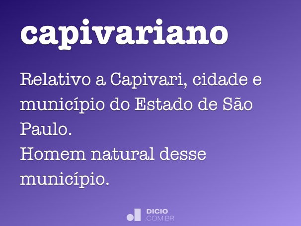 Capivara - Dicio, Dicionário Online de Português