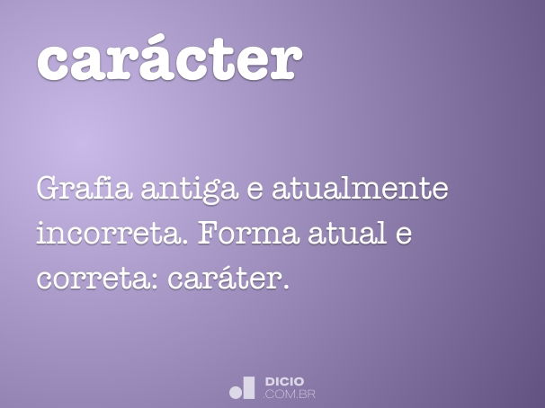 carácter