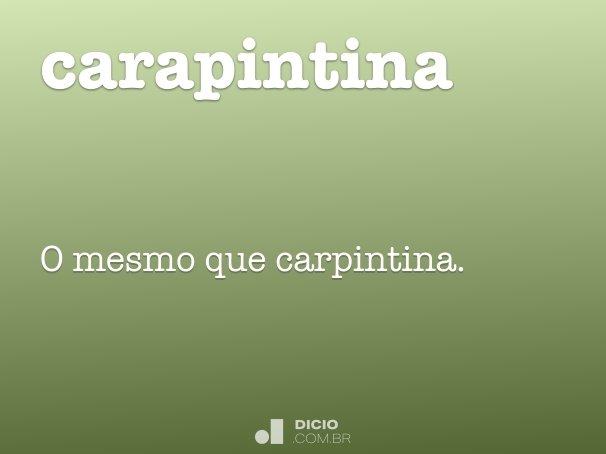 carapintina