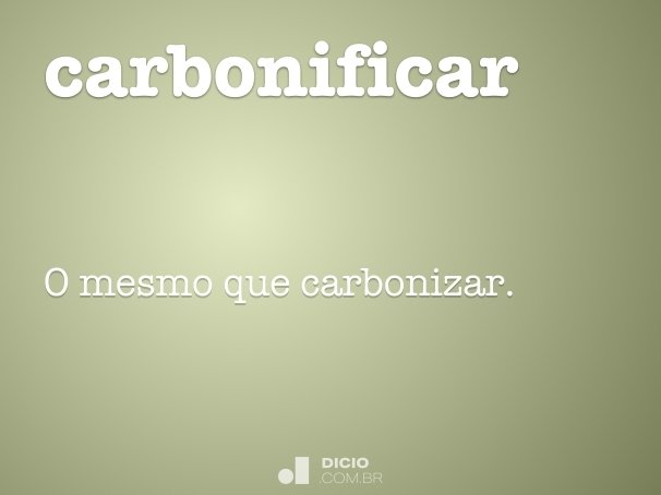 carbonificar