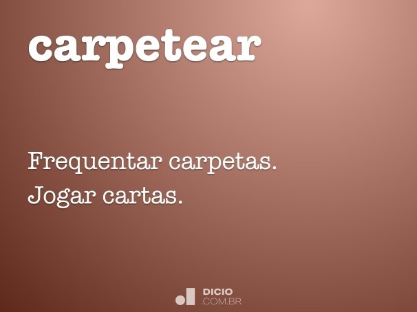carpetear