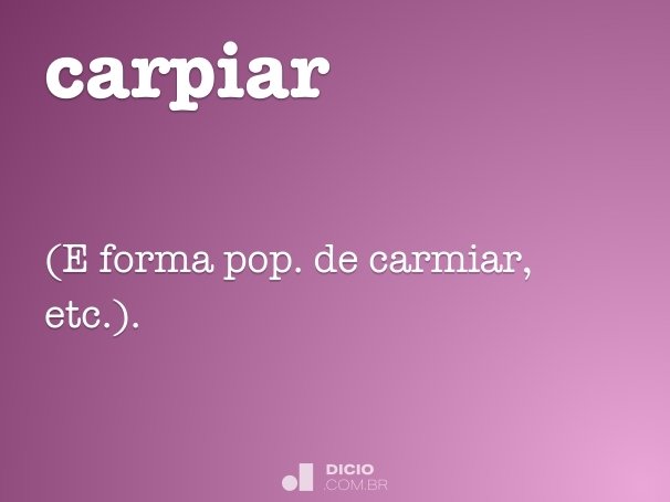 carpiar