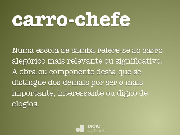 Como dizer carro-chefe em inglês?