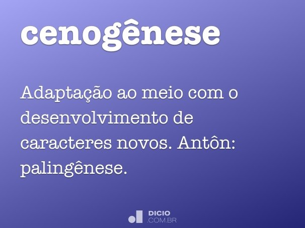 cenogênese