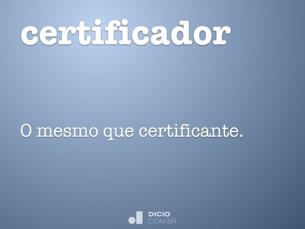 certificador