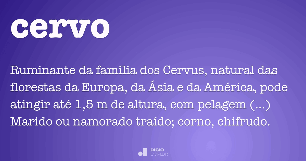 Cerva - Dicio, Dicionário Online de Português