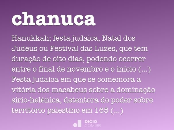 Chanuca - Dicio, Dicionário Online de Português