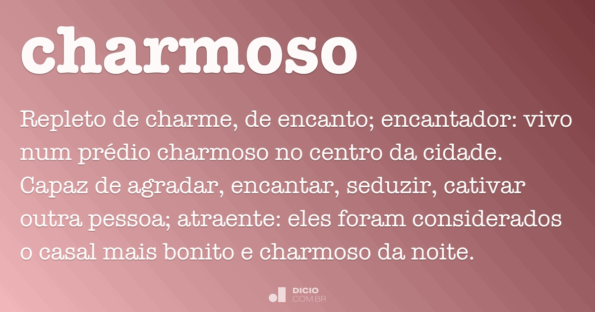 O que significa a palavra charmosa?