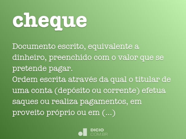 cheque-prenda  Dicionário Infopédia da Língua Portuguesa