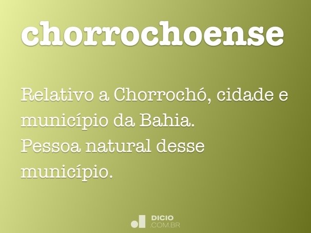 chorrochoense