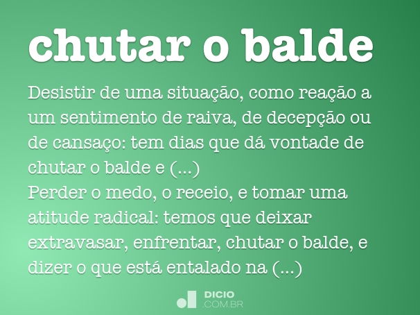 chutar o balde