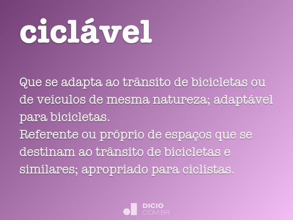 ciclável