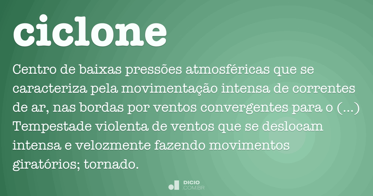 Ciclone Dicio, Dicionário Online de Português