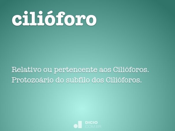 cilióforo
