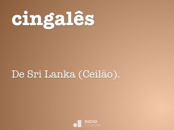 cingalês