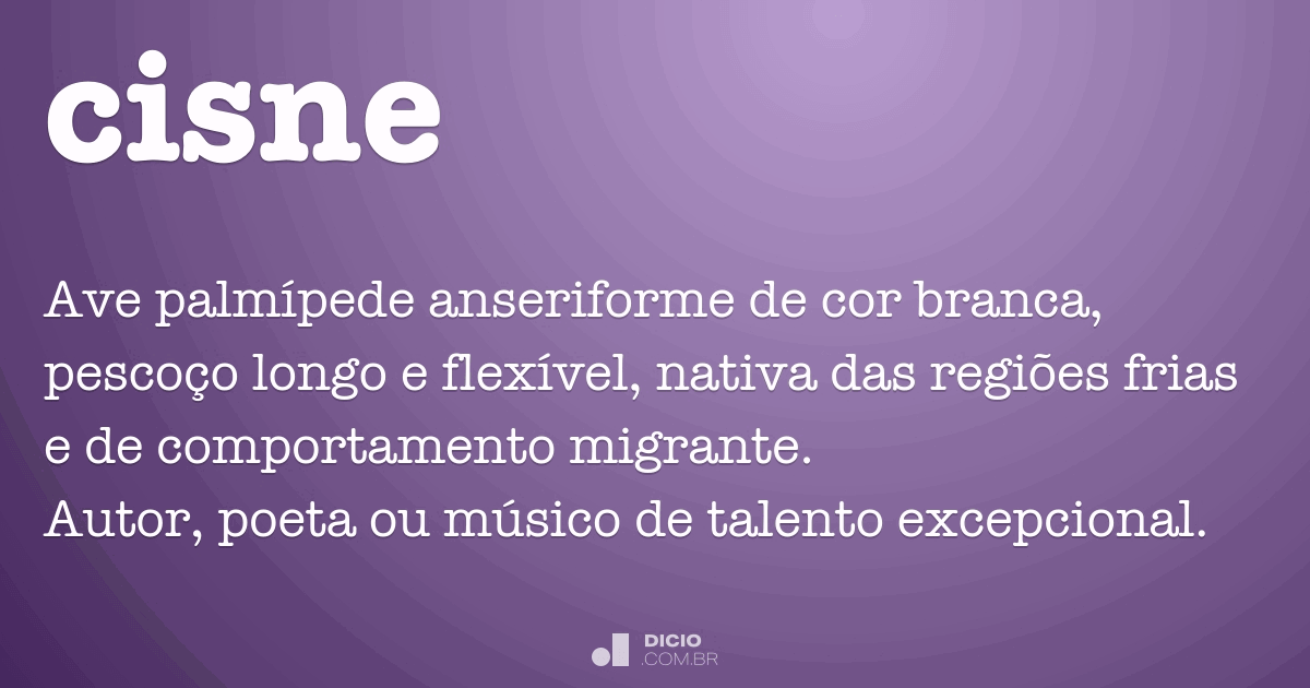 Qual e o plural de cisne?