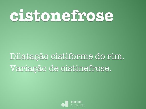 cistonefrose