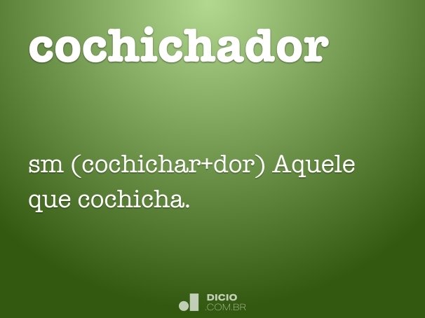 cochichador