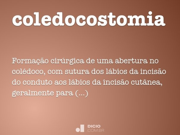 coledocostomia