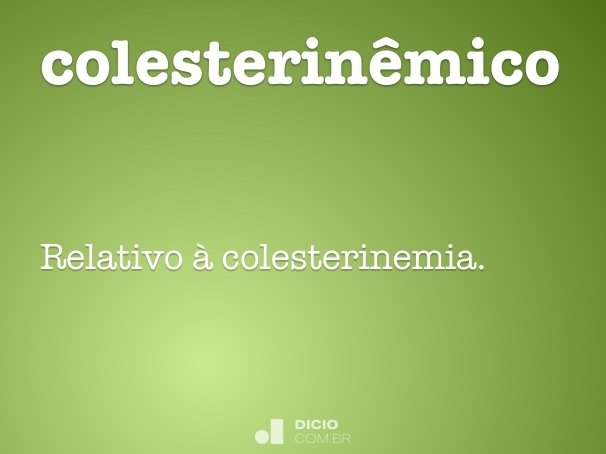 colesterinêmico