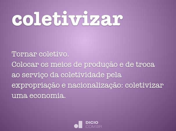 coletivizar