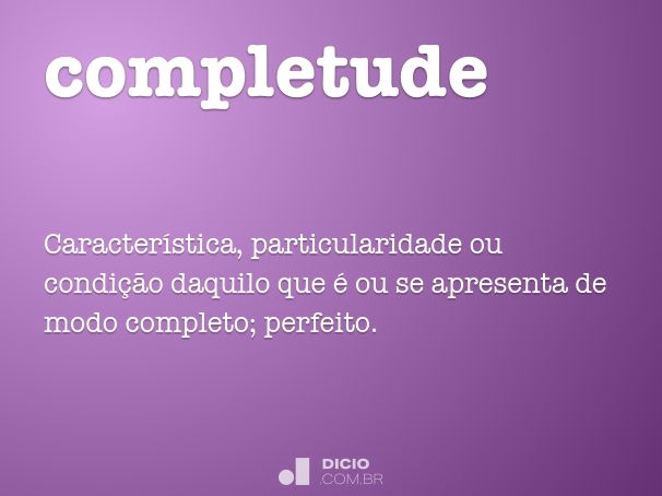 COMPLETE definição e significado