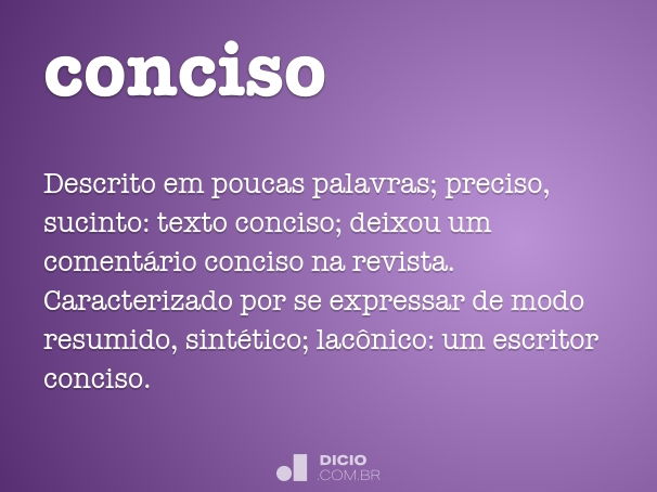 conciso