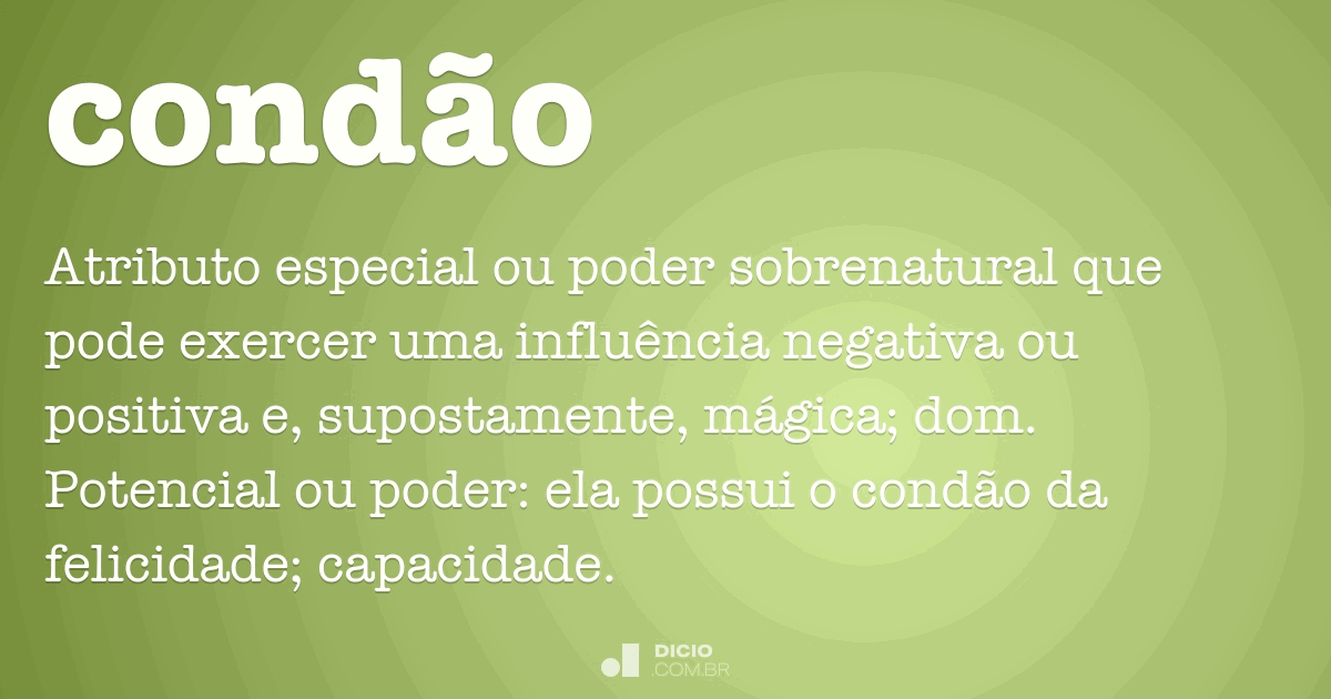 Condão - Dicionário Online de Português