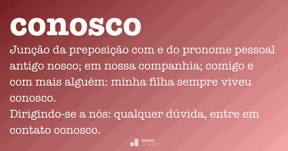 Conosco Dicio Dicion Rio Online De Portugu S