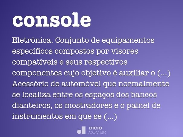 console