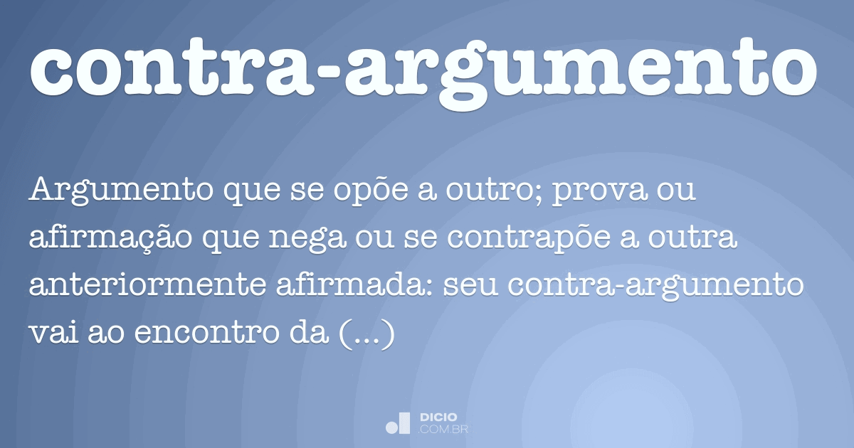 Contraargumento Dicio, Dicionário Online de Português
