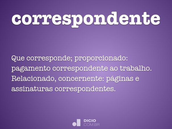 correspondente
