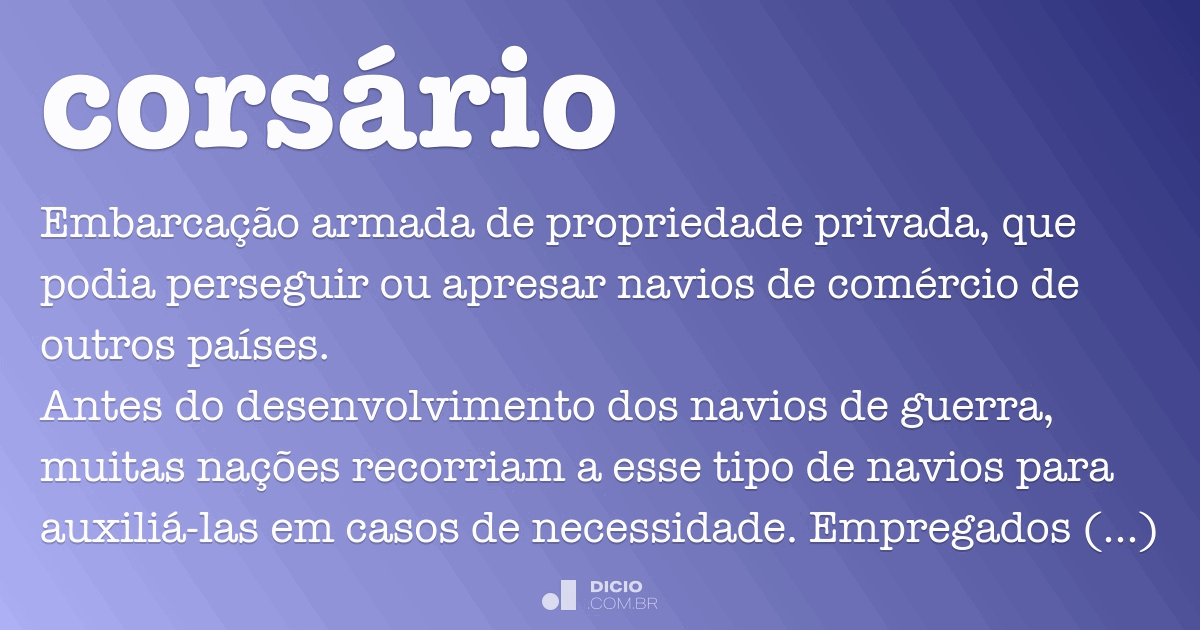 Corsário - Dicio, Dicionário Online de Português