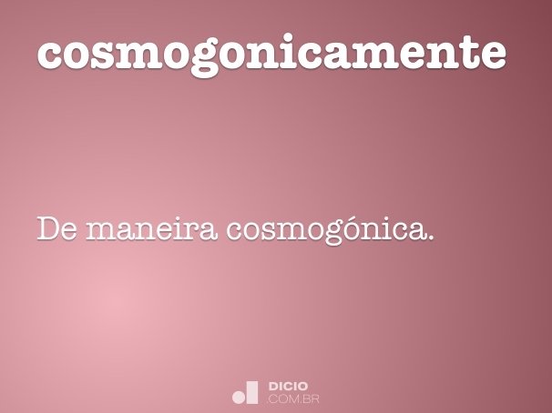cosmogonicamente