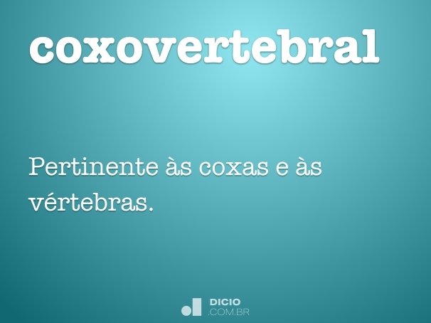 coxovertebral