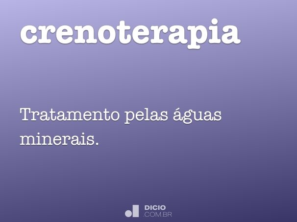 crenoterapia