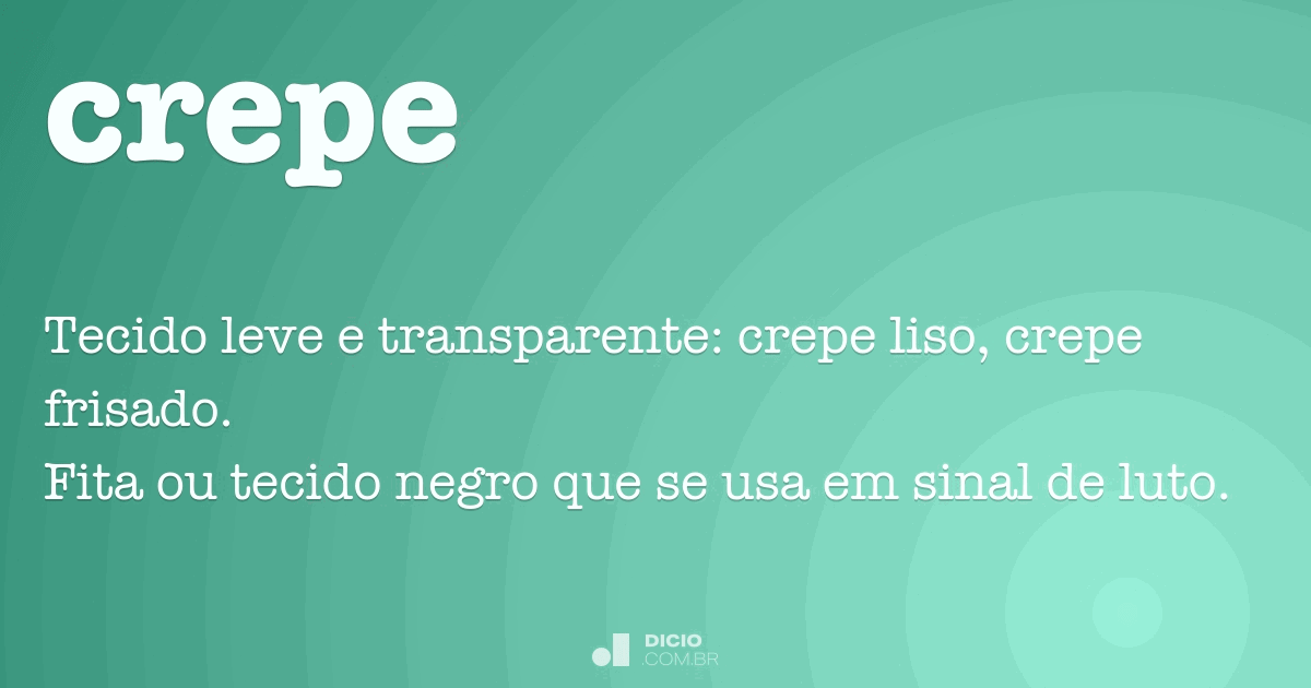 Crepe Dicio, Dicionário Online de Português