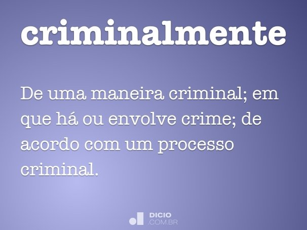 criminalmente