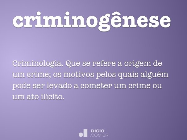 criminogênese