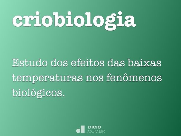 criobiologia