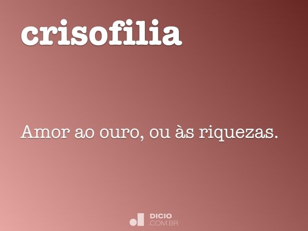 crisofilia