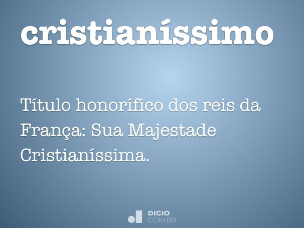 cristianíssimo