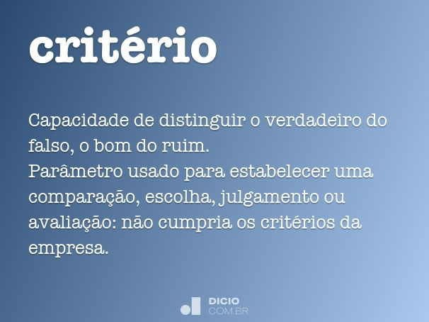 critério