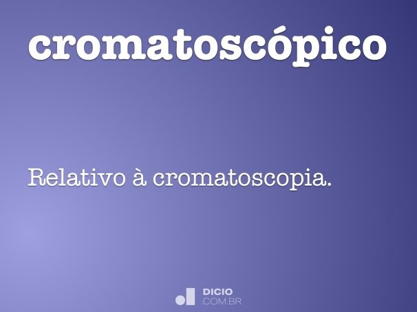 cromatoscópico