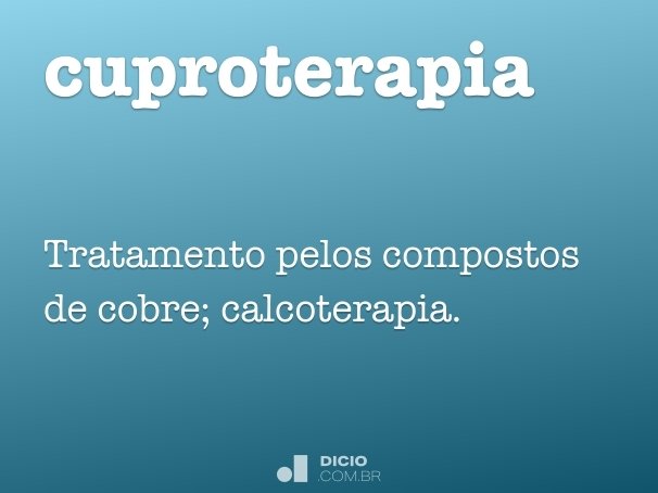 cuproterapia