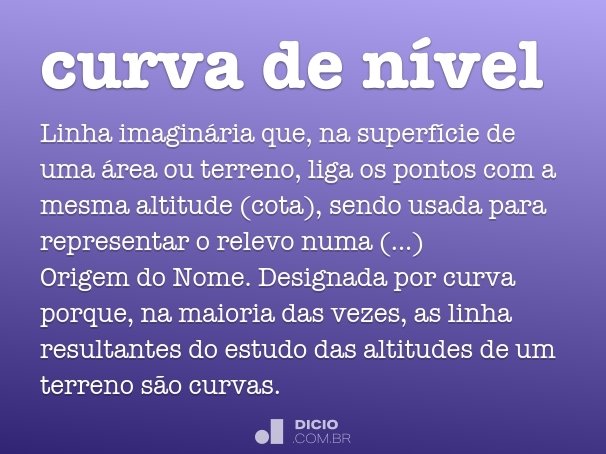 Curva de nível - Dicio, Dicionário Online de Português