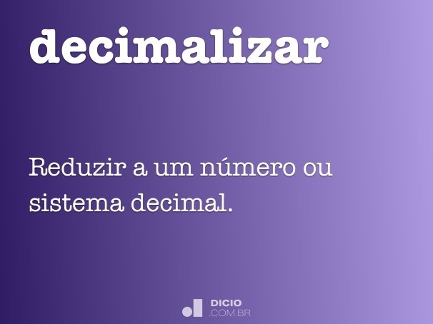 decimalizar